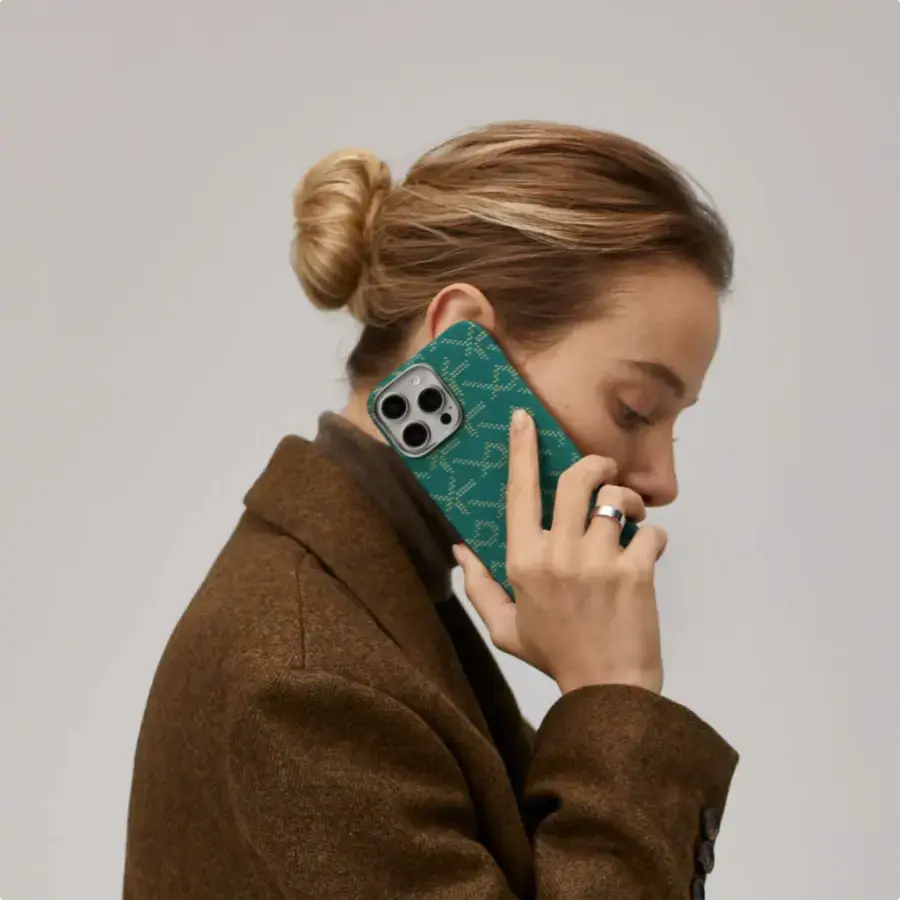 Чехол Pitaka Tactile Woven Case Monogram for iPhone 16 Pro Max - Dark Blue (KI1603PTKP)