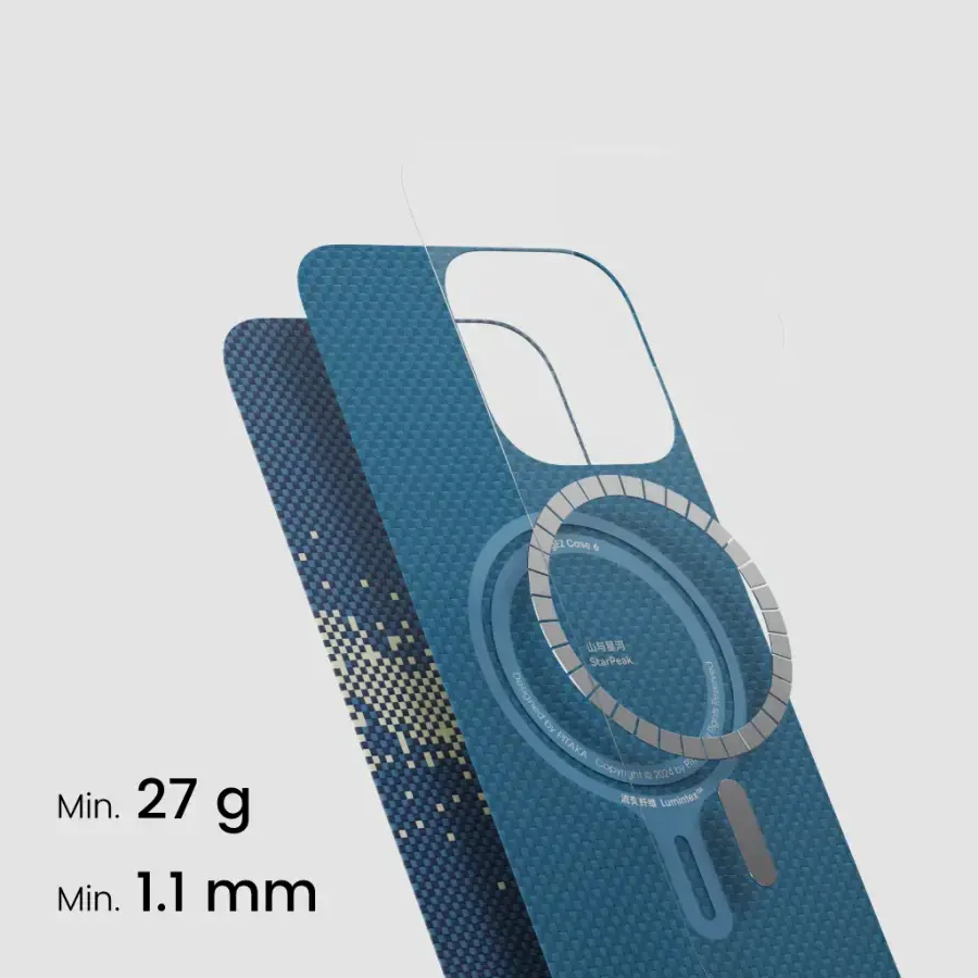 Чохол Pitaka Tactile Woven Case StarPeak Lumintex for iPhone 16 Pro - Milky Way Galaxy (KI1603PMYG)