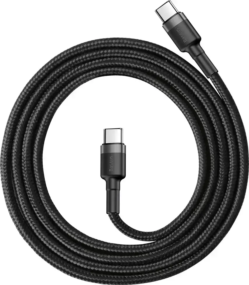 Кабель Baseus Cafule 60W USB-C - USB-C 1м - Black (CATKLF-GG1)