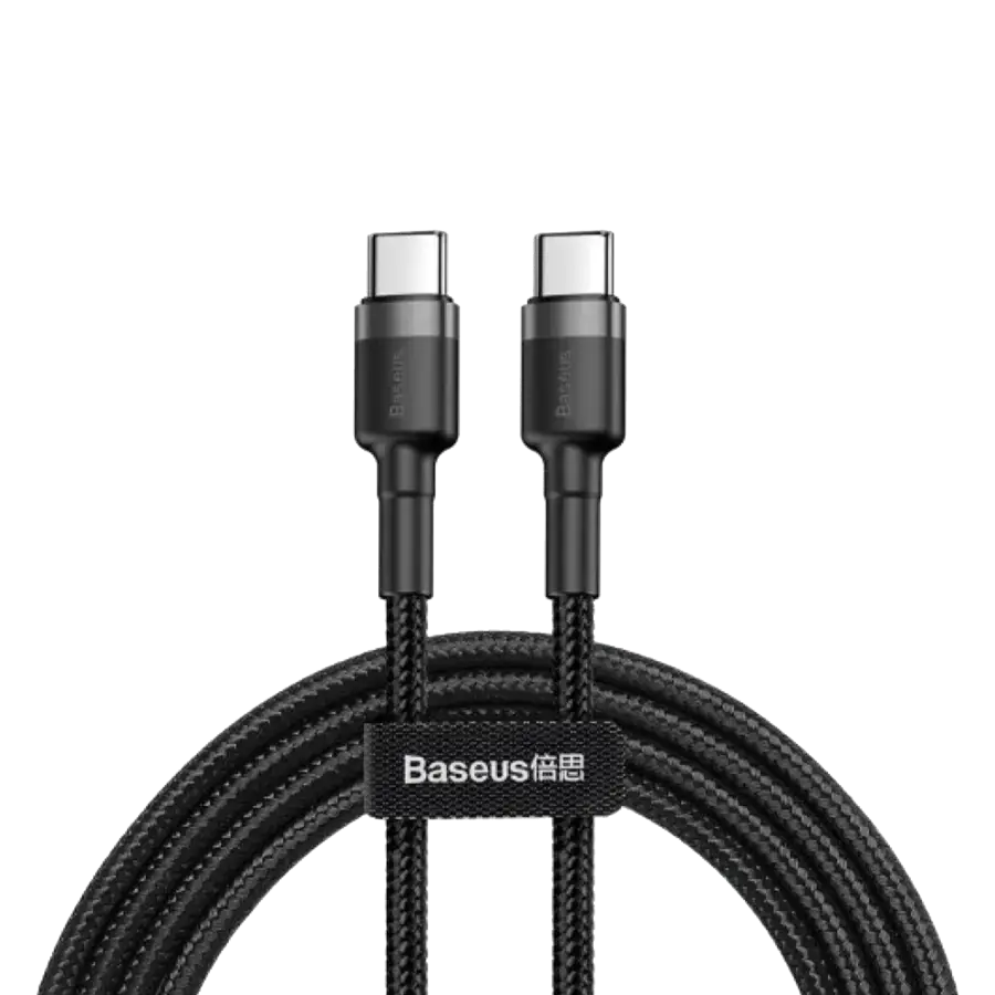 Кабель Baseus Cafule 60W USB-C - USB-C 1м - Black (CATKLF-GG1)