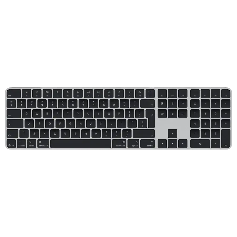 Клавіатура Apple Magic Keyboard with Touch ID and Numeric Keypad for Mac models with Apple silicon [USB–C] - International English - Black Keys (MXK83Z/A)