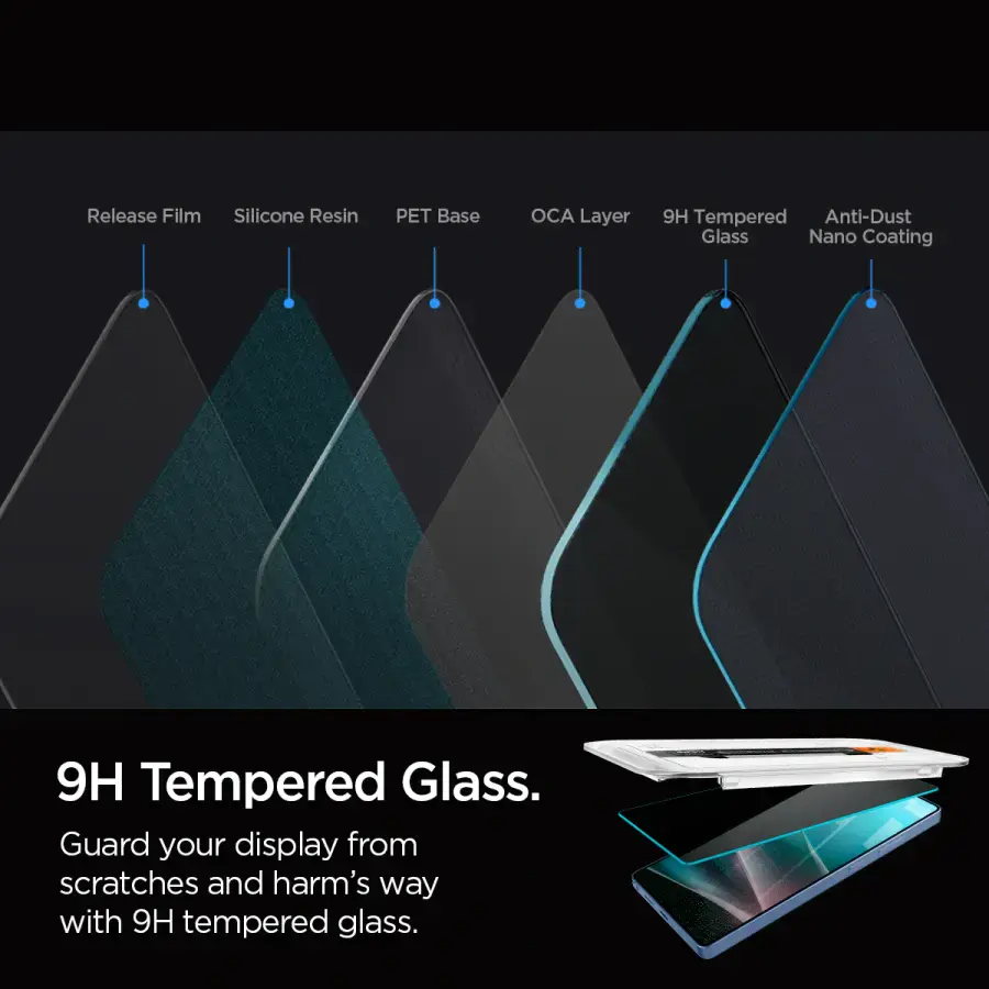 Защитное стекло Spigen для Samsung Galaxy S25 Ultra - EZ Fit GLAS.tR 2 шт - Privacy (AGL09221)