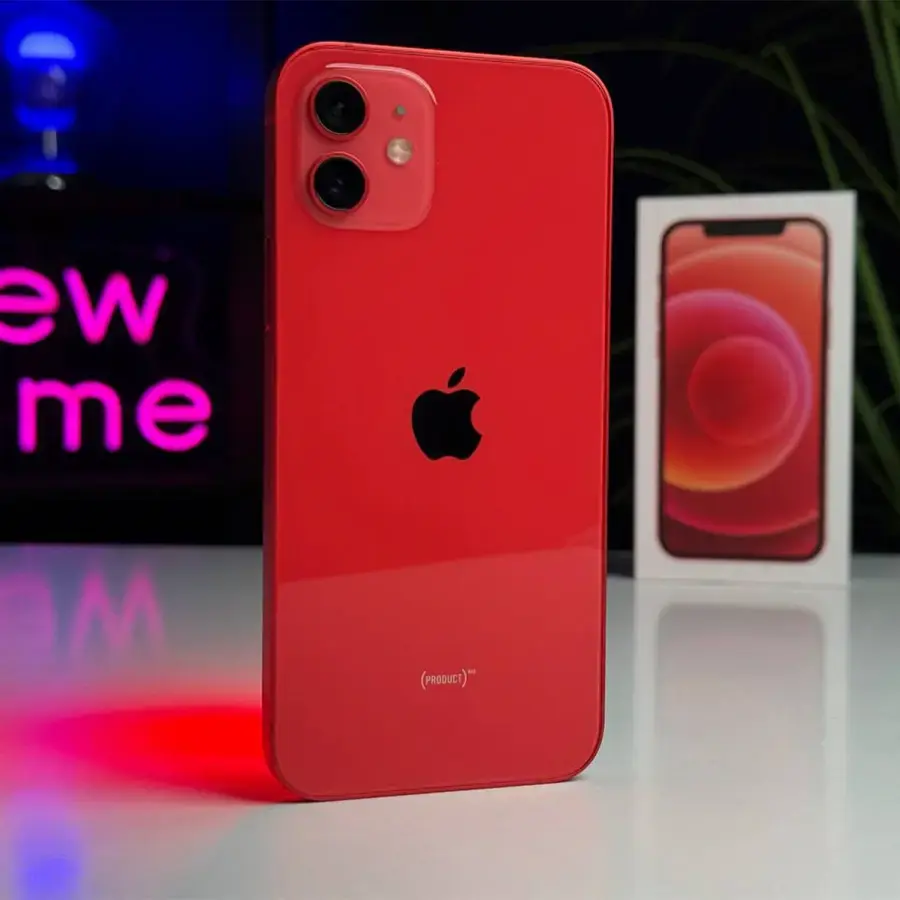 Б/У Apple iPhone 12 64GB (PRODUCT) RED (MGH83, MGJ73) - Состояние: хорошее | Аккумулятор: 100% | Комплектация: полный | Гарантия: 1 мес.
