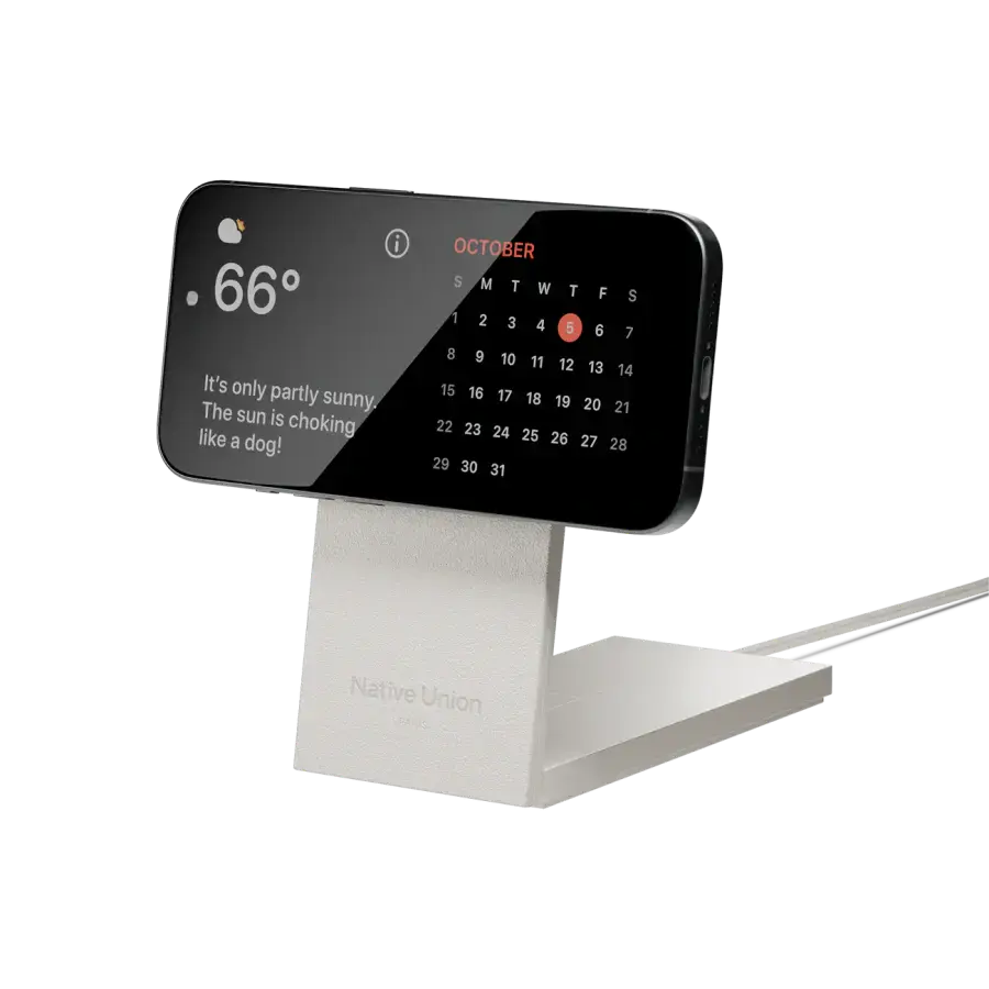 Беспроводное зарядное устройство для Native Union Rise 2-in-1 Qi2 Wireless Charger - Sandstone (RS-2IN1-SAN)