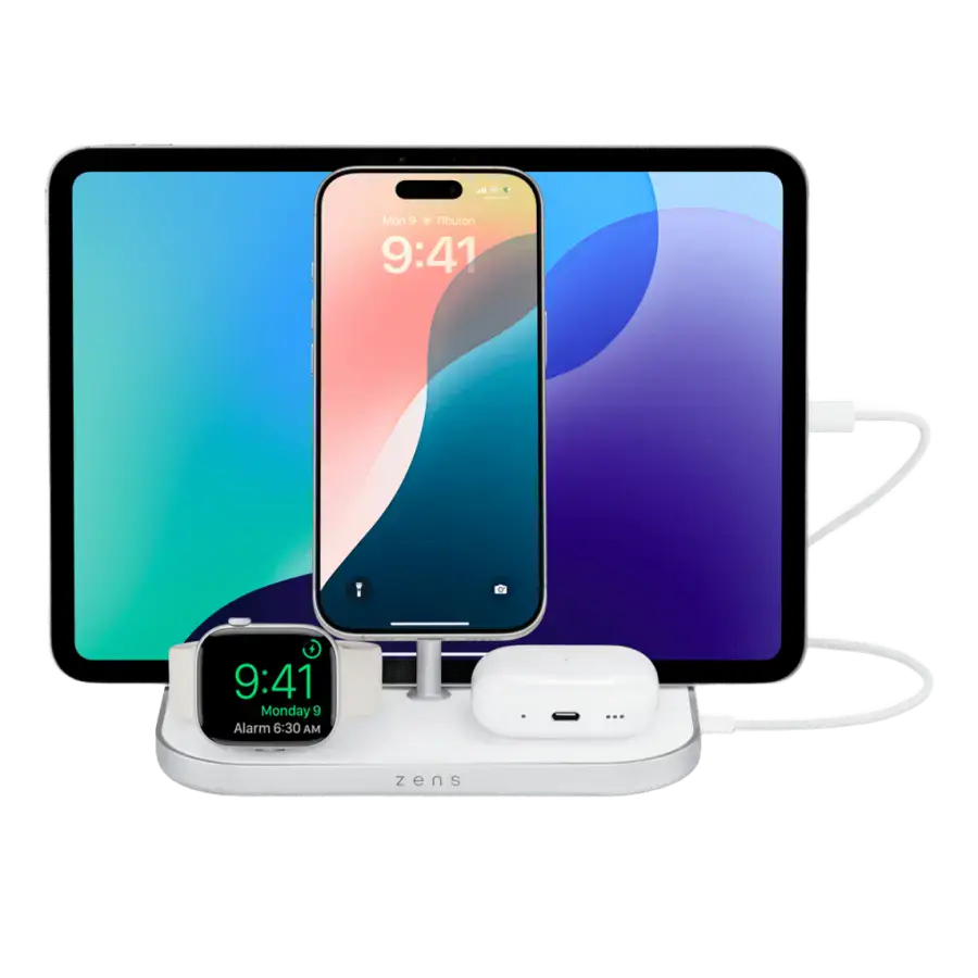 Бездротовий зарядний пристрій Zens 4-in-1 Wireless Charger - White (ZEDC29W/00)