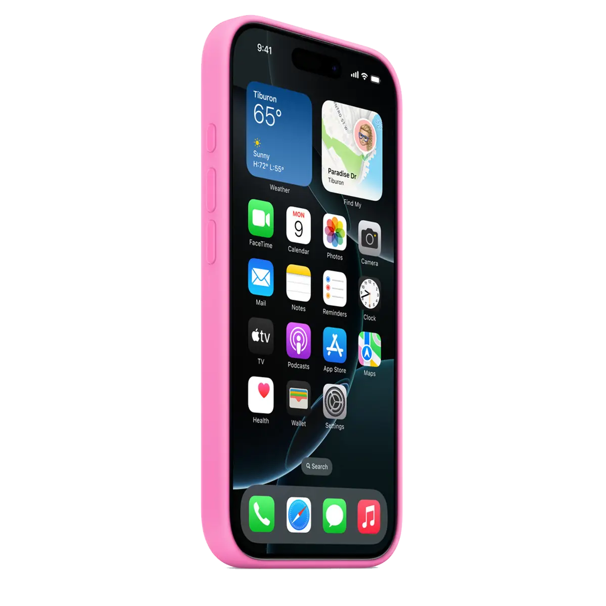 Чехол Apple iPhone 16 Pro Silicone Case with MagSafe Lux Copy - Peony