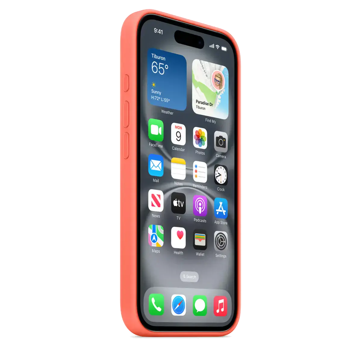 Чехол Apple iPhone 16 Silicone Case with MagSafe - Tangerine (MDGN4)