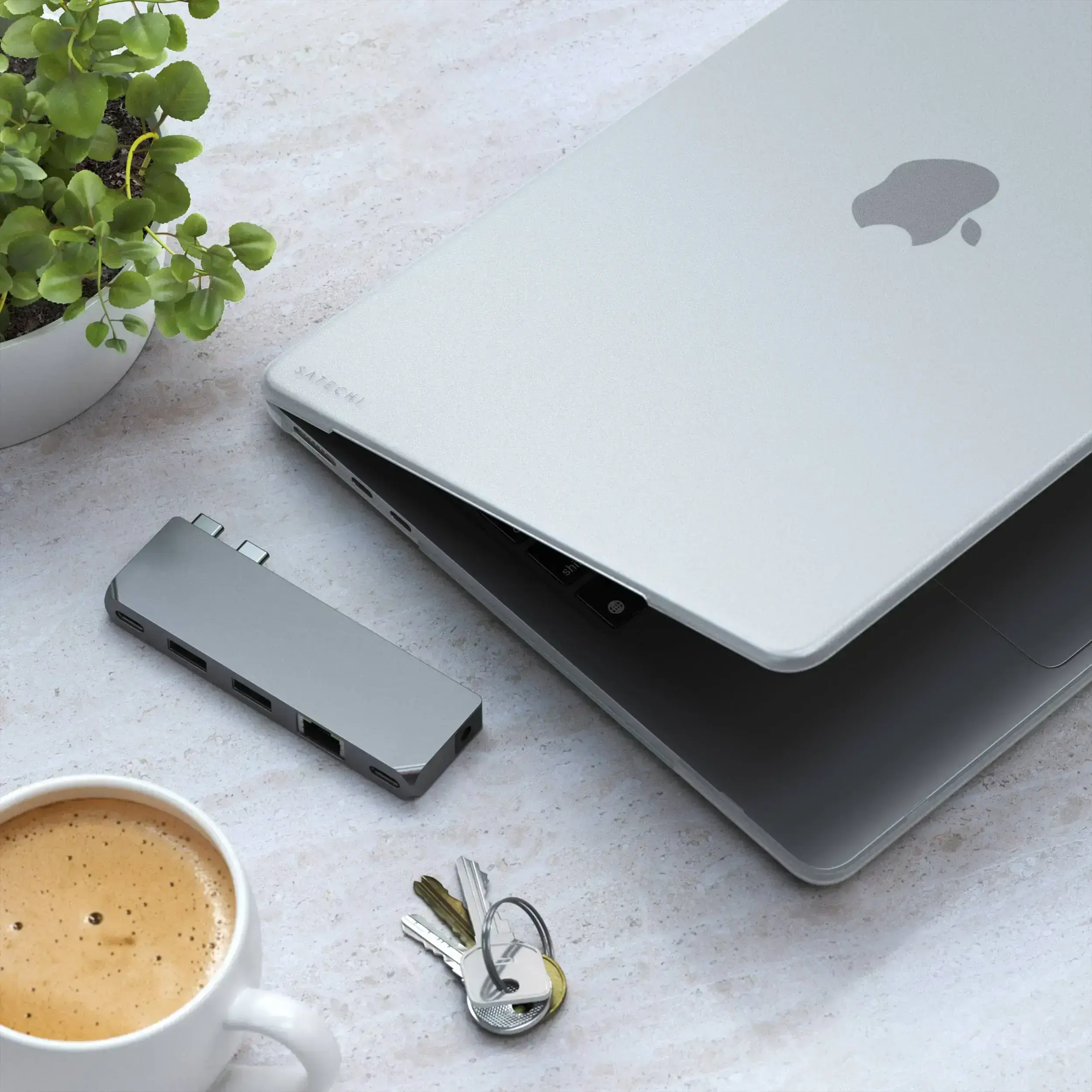 Чохол-накладка Satechi Eco-Hardshell Case for MacBook Air 13.6" M2-M3 - Clear (ST-MBAM2CL)