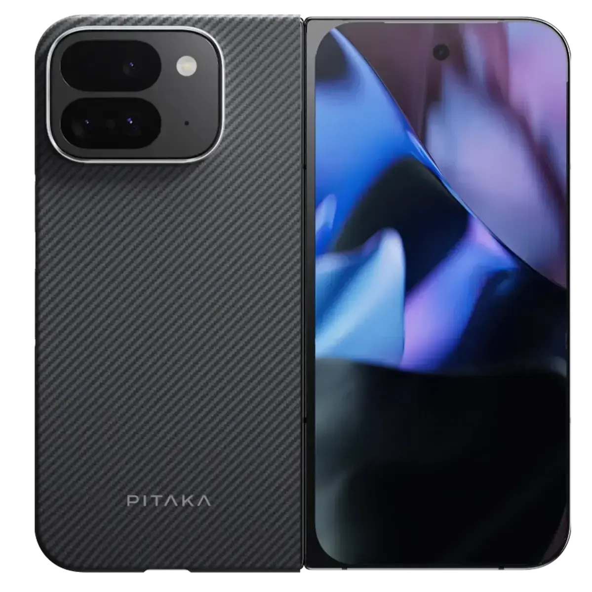 Чохол Pitaka Ultra-Slim Case Classic Twill 600D for Google Pixel 9 Pro Fold - Black/Grey (GFB2403)