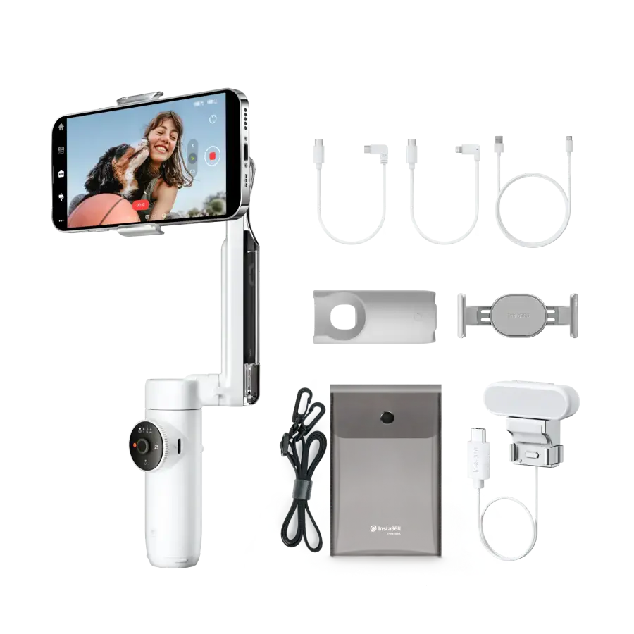 Cтабілізатор Insta360 Flow [Creator Bundle] - Summit White (CINSABBA_FLOW02)