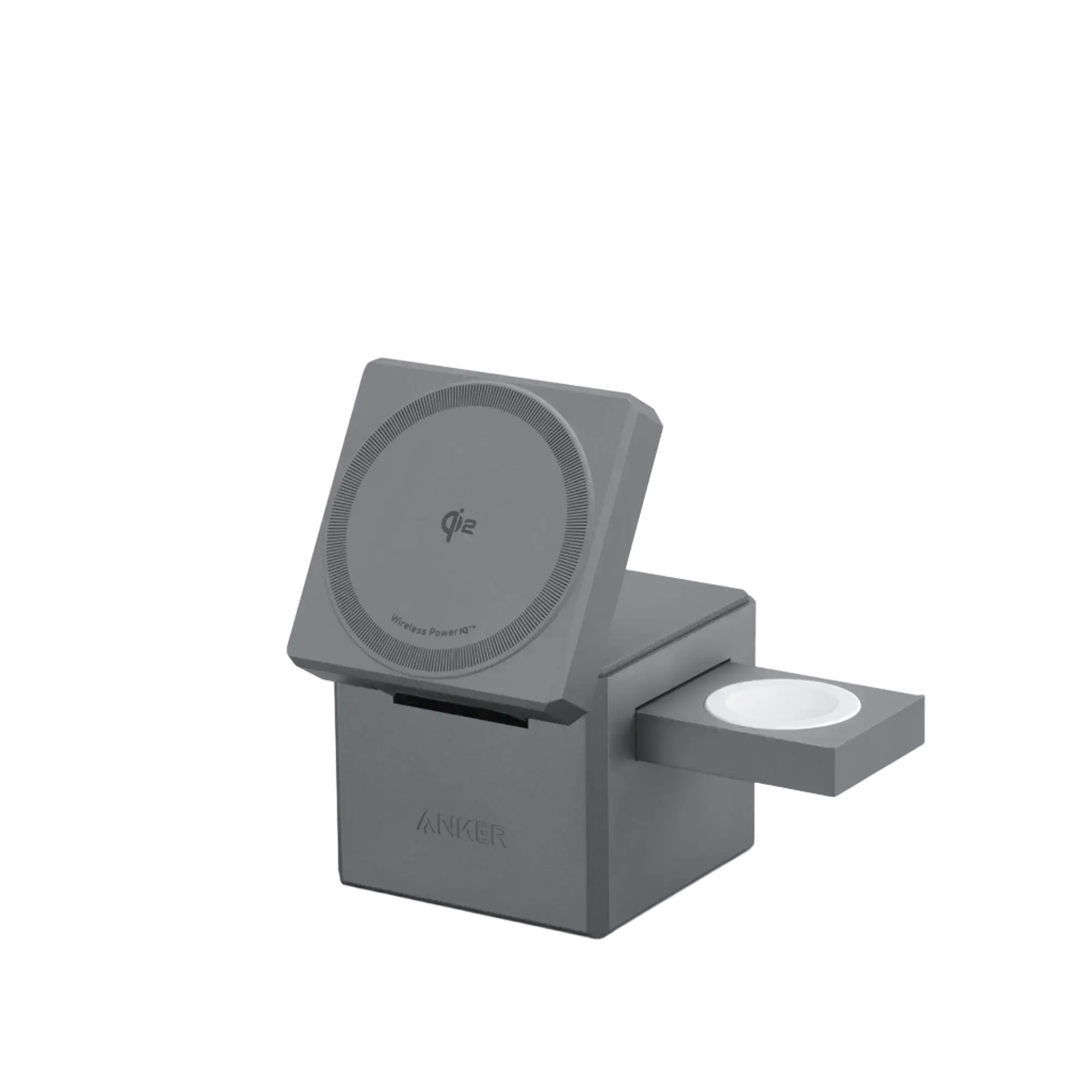 Док-станция Anker 3-in-1 Cube with Qi2 – Gray (Y1812HA1) EU Plug