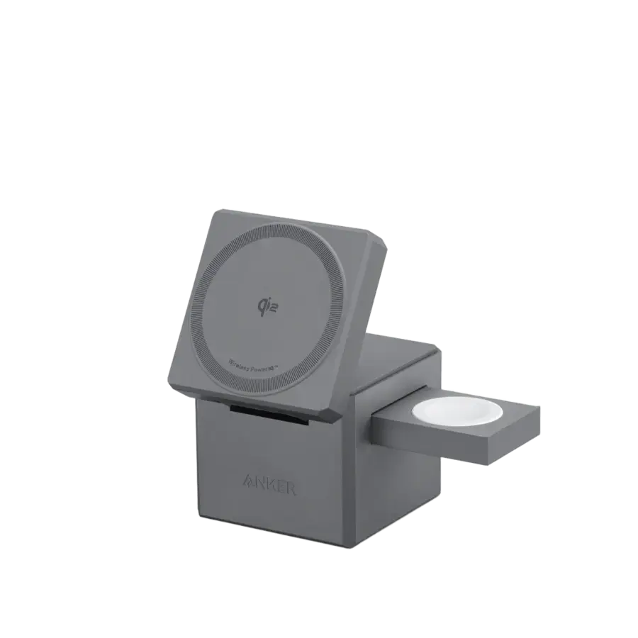 Док-станція Anker 3-in-1 Cube with Qi2 – Gray (Y1811G11) EU Plug