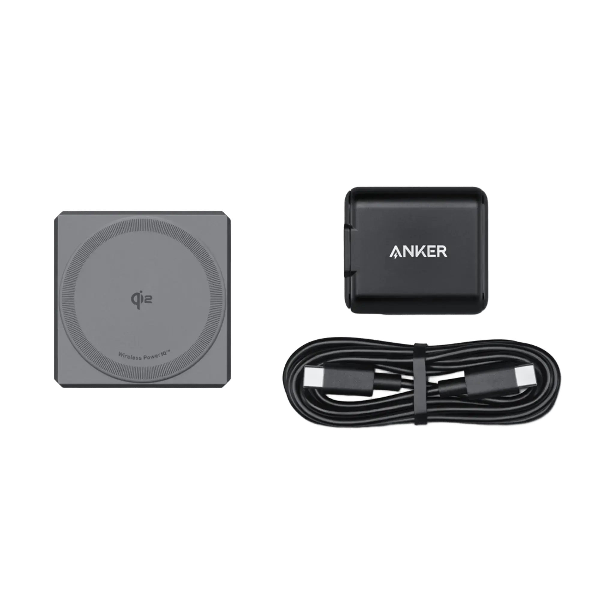Док-станция Anker 3-in-1 Cube with Qi2 – Gray (Y1812HA1) EU Plug