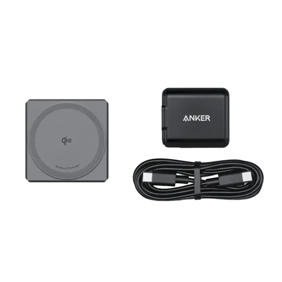 Док-станція Anker 3-in-1 Cube with Qi2 – Gray (Y1811G11) EU Plug