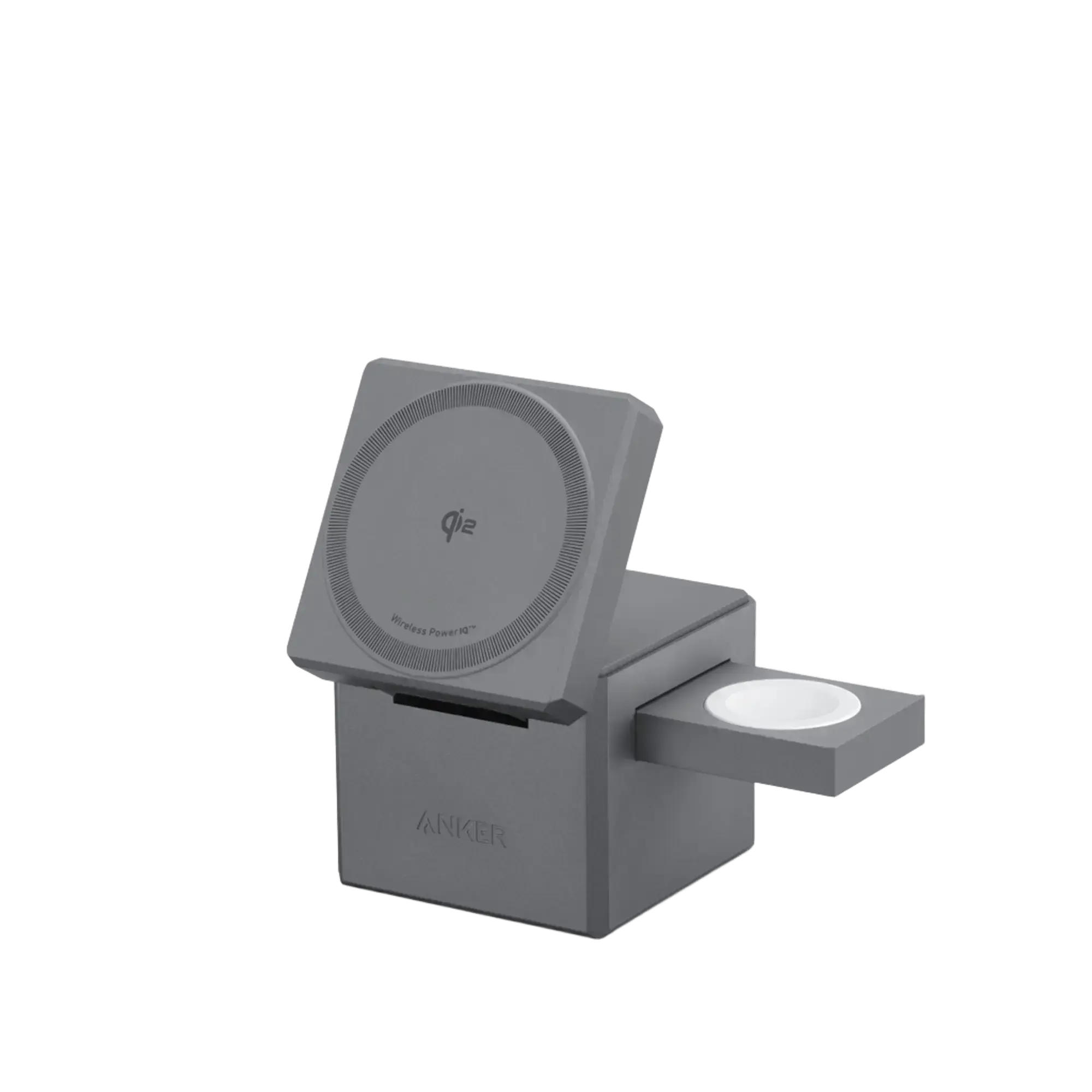 Док-станция Anker 3-in-1 Cube with Qi2 – Gray (Y1812HA1) US Plug