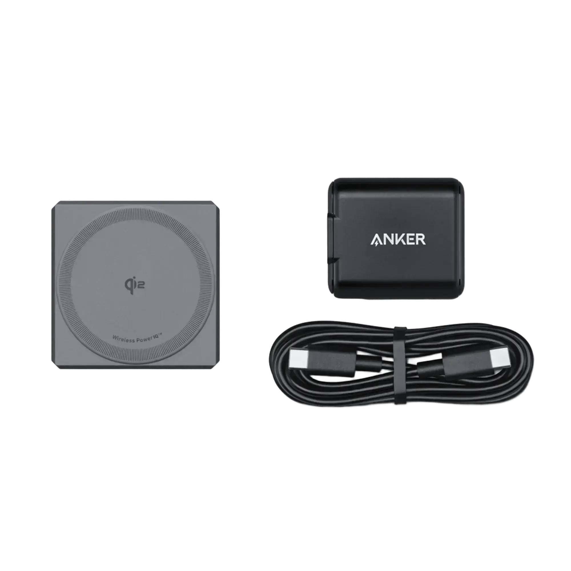 Док-станция Anker 3-in-1 Cube with Qi2 – Gray (Y1812HA1) US Plug