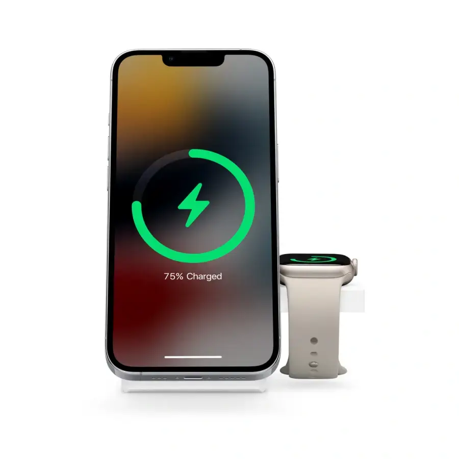 Док-станція Anker 3-in-1 Cube with Qi2 – White (Y1812H21) EU Plug