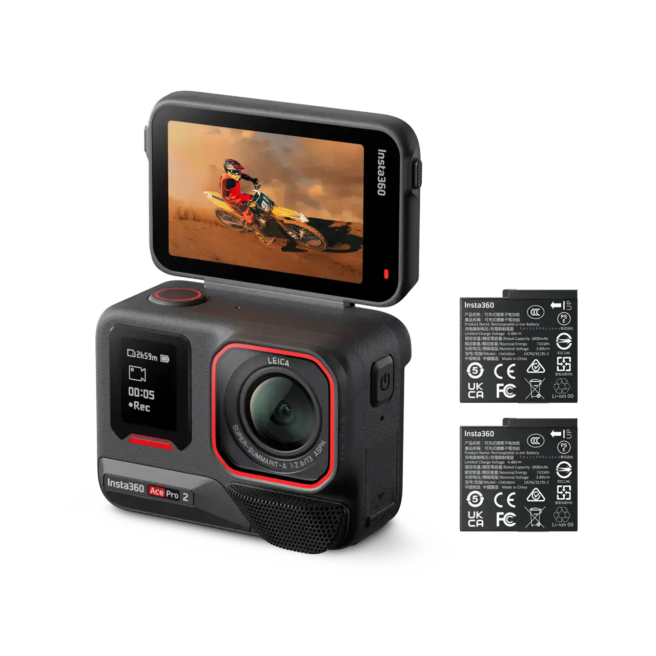 Экшн-камера Insta360 Ace Pro 2 Standard Bundle [Dual Battery] (CINSBBGA_ACEPRO208)