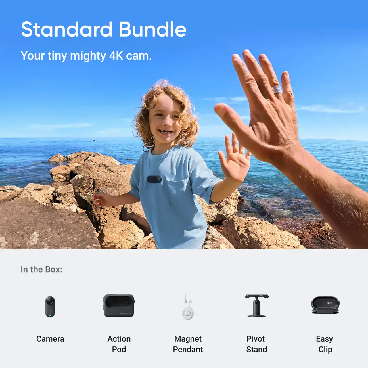 Экшн-камера Insta360 GO 3S 128GB Standard Bundle - Midnight Black (CINSAATA_GO3S13)