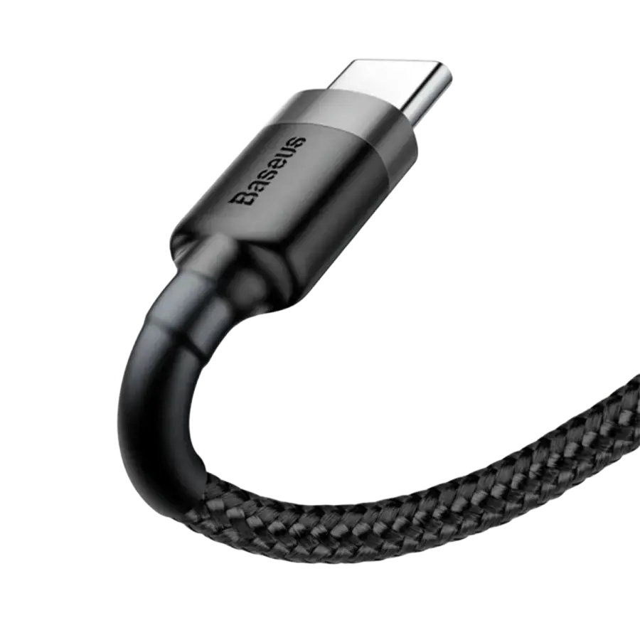 Кабель Baseus Cafule Cable USB For Type-C 1m - Gray/Black (CATKLF-BG1)