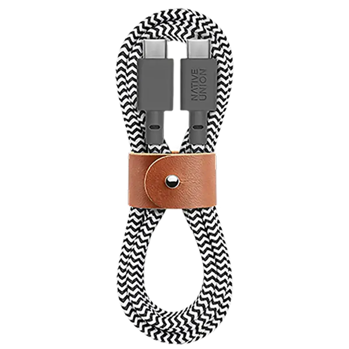 Кабель Native Union Belt XL Cable USB-C to USB-C Zebra [3 m] (BELT-XL-C-ZEB-3-NP)