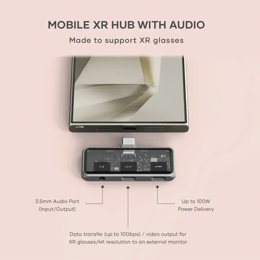 Хаб Satechi Mobile XR Hub with Audio - Space Grey (ST-HXRAJM)
