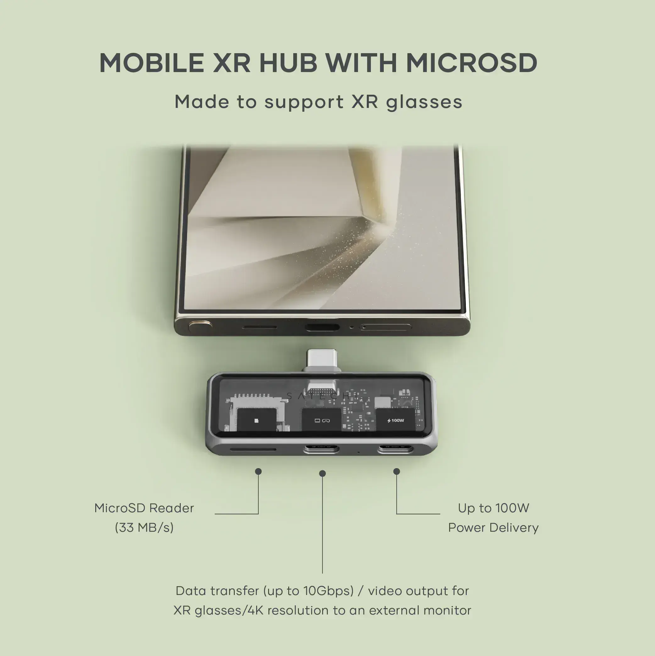 Хаб Satechi Mobile XR Hub with microSD - Space Grey (ST-HXRSDM)
