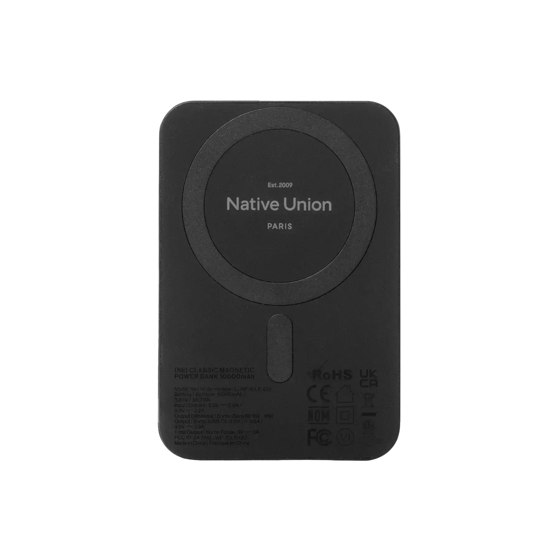 Магнітний павербанк Native Union (Re) Classic Magnetic Power Bank 10 000mAh - Black (PB-10KMS-BLK)