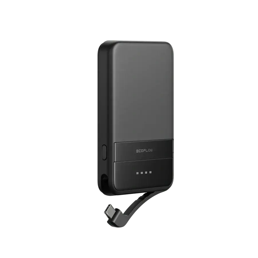 Магнітний павербанк з підставкою EcoFlow RAPID Magnetic Power Bank 5000mAh Qi2 - Black (EF-RAPID5000-B-EU)