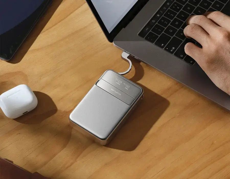 Магнітний павербанк з підставкою EcoFlow RAPID Magnetic Power Bank 5000mAh Qi2 - Light Blue (EF-RAPID5000-L-EU)