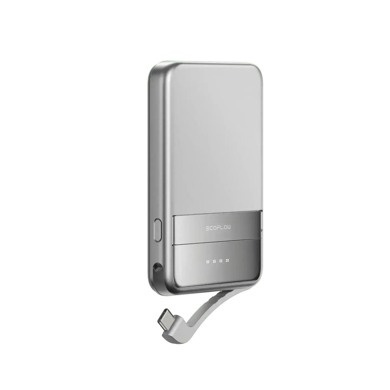 Магнитный павербанк с подставкой EcoFlow RAPID Magnetic Power Bank 5000mAh Qi2 – Silver (EF-RAPID5000-B-EU)