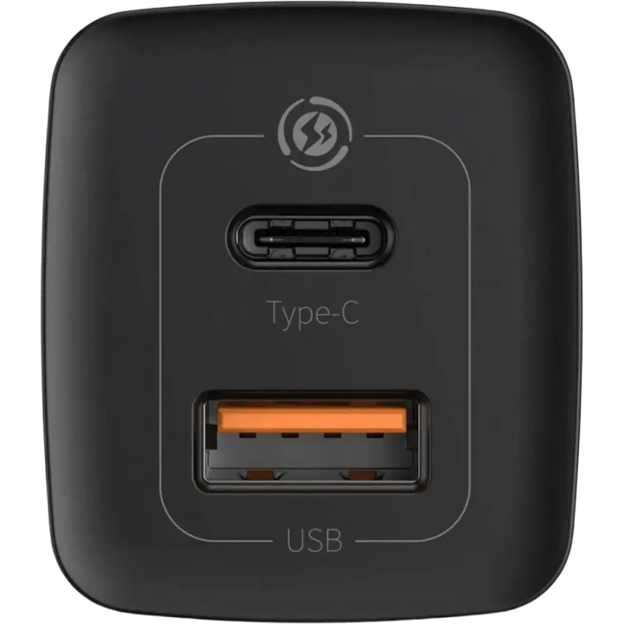 Мережевий зарядний пристрій Baseus GaN2 Lite Quick Charger C+U 65W EU - Black (CCGAN2L-B01)