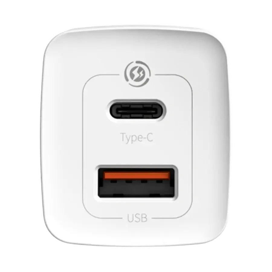 Мережевий зарядний пристрій Baseus GaN2 Lite Quick Charger C+U 65W EU - White (CCGAN2L-B02)