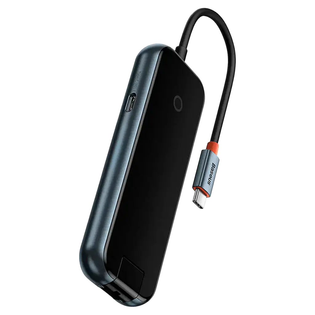 Мультипортовий адаптер USB-Hub Baseus AcmeJoy 5-Port Type-C HUB Adapter - Dark Gray (WKJZ010113)