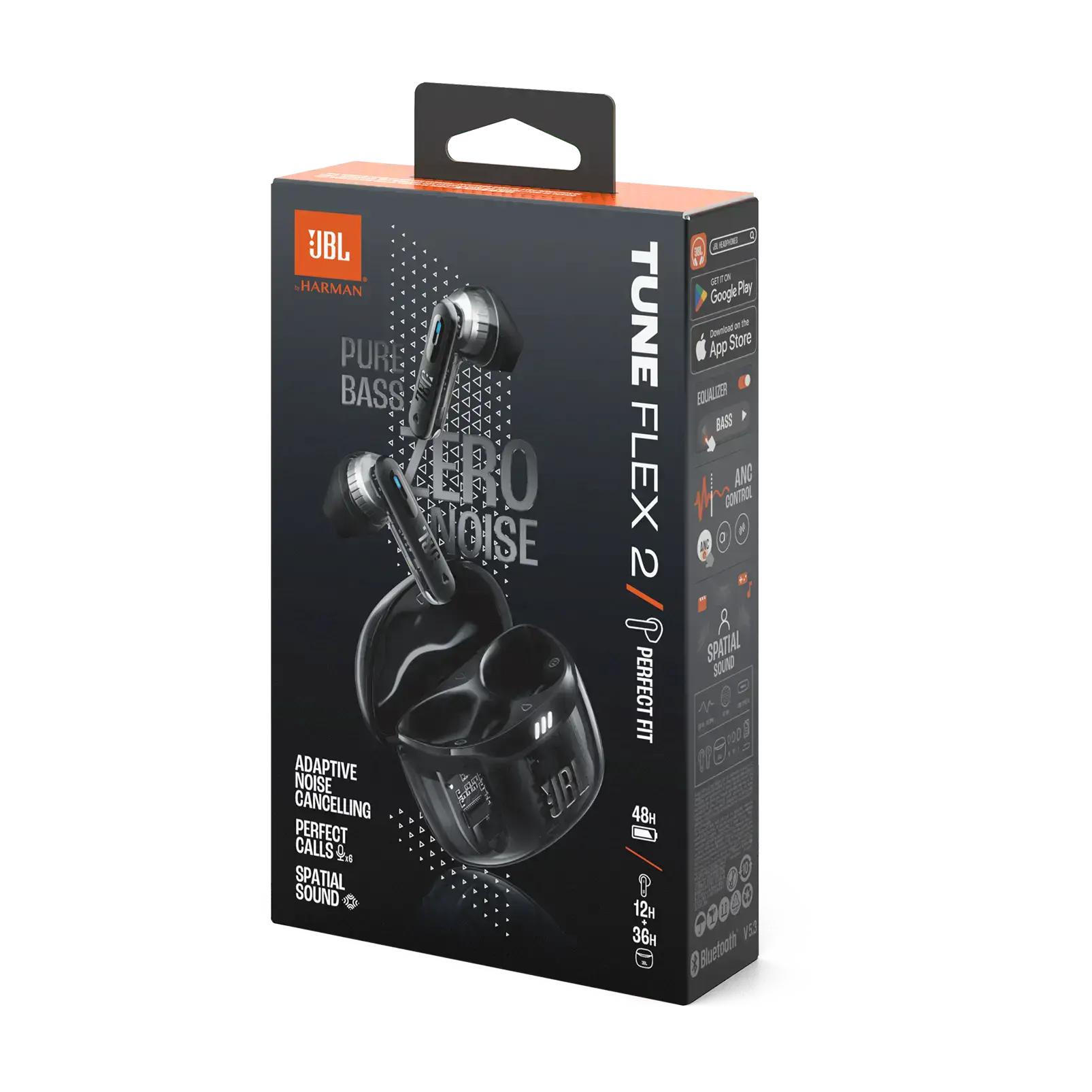 Навушники JBL Tune Flex 2 Ghost Edition - Ghost Black (JBLTFLEX2GBLK)