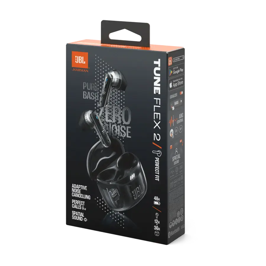 Наушники JBL Tune Flex 2 Ghost Edition - Ghost Black (JBLTFLEX2GBLK)