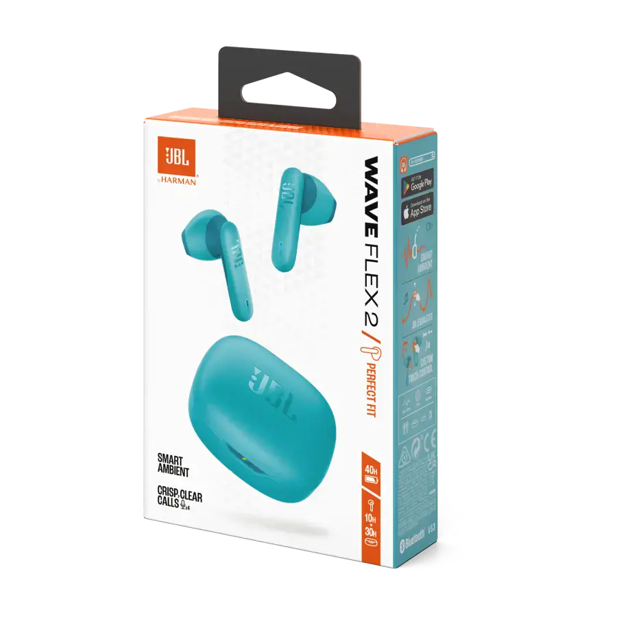 Наушники JBL Wave Flex 2 - Blue (JBLWFLEX2BLU)