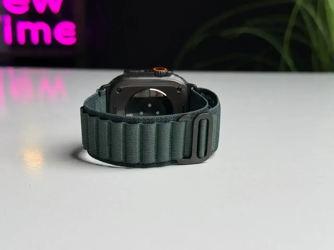 NEW NO BOX Apple Watch Ultra 2 2024 GPS + Cellular 49mm Black Titanium Case with Dark Green Alpine Loop - Small (MX4Q3)