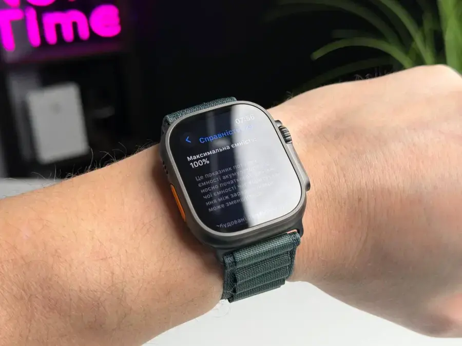 NEW NO BOX Apple Watch Ultra 2 2024 GPS + Cellular 49mm Black Titanium Case with Dark Green Alpine Loop - Small (MX4Q3)