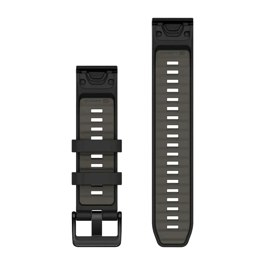 Ремінець Garmin QuickFit 22 Watch Bands Silicone - Black/Pebble Gray (010-13392-00)