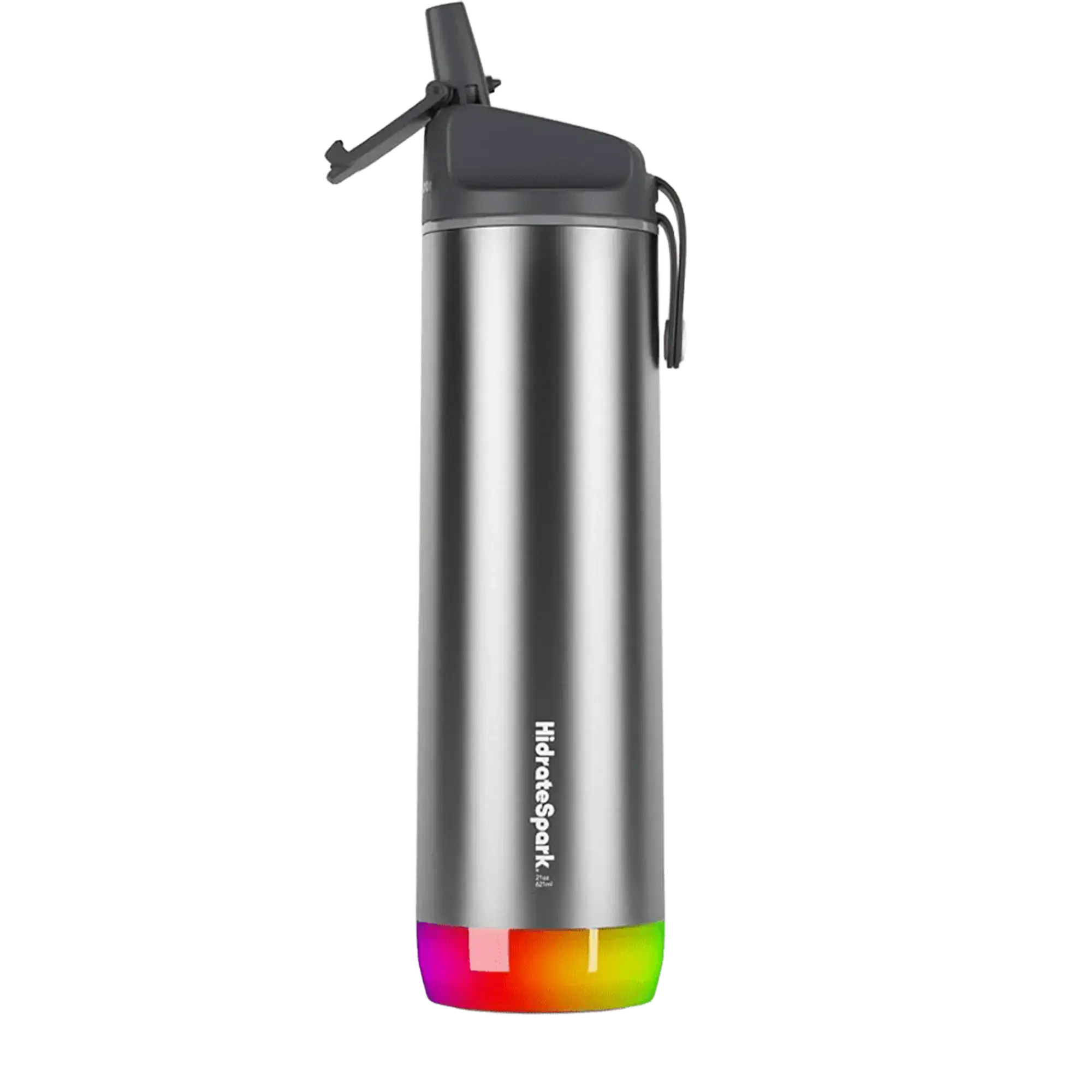 Розумна пляшка для води HidrateSpark PRO 21 oz/621 ml - Straw Lid - Brushed Steel (HI-007-016)