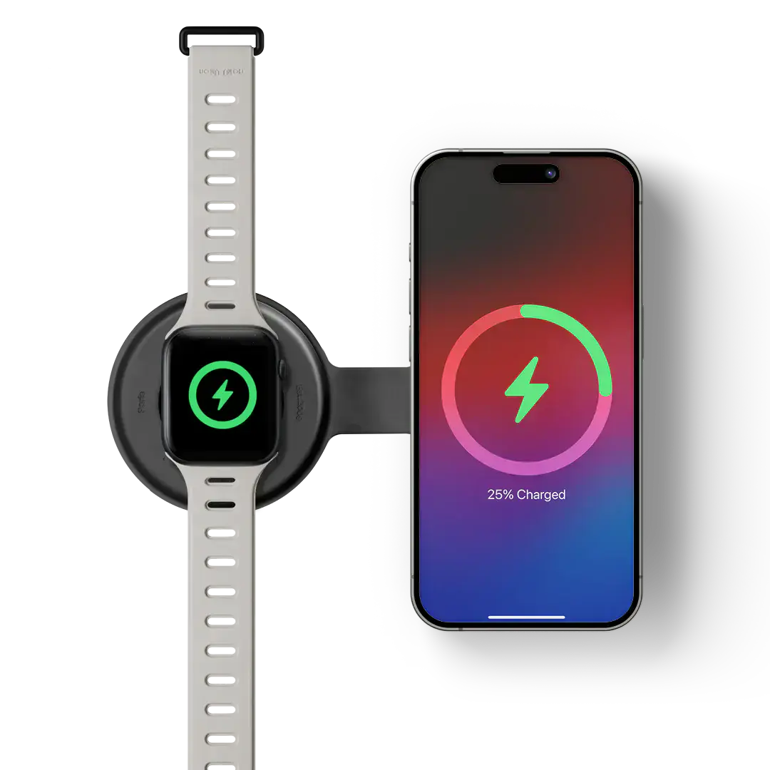 Складаний бездротовий зарядний пристрій Native Union Voyage 2-in-1 Qi2 Wireless Charger - Black (VOY-2IN1-WL-BLK)