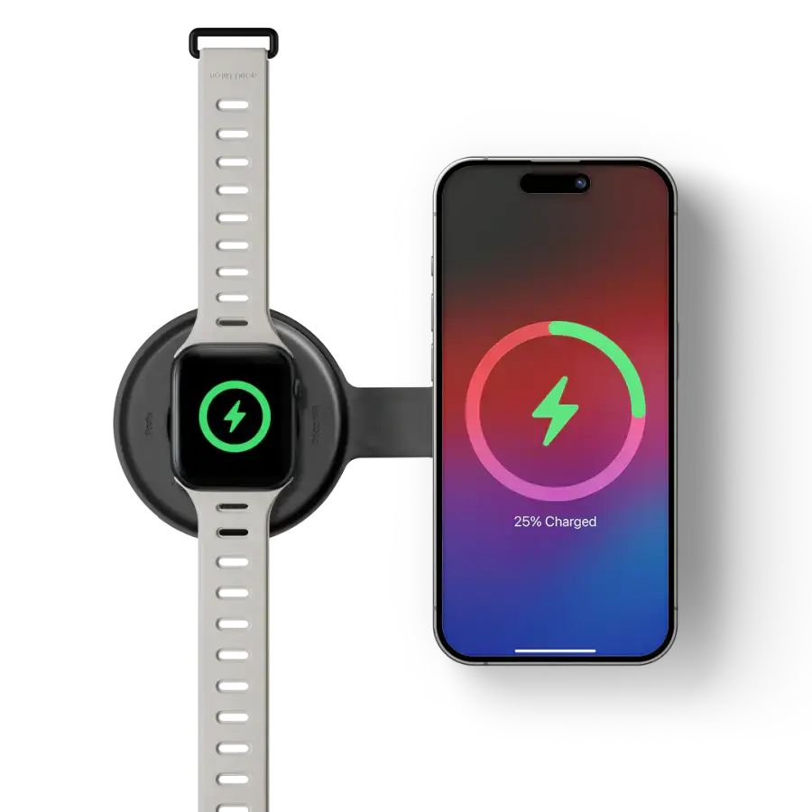 Складаний бездротовий зарядний пристрій Native Union Voyage 2-in-1 Qi2 Wireless Charger - Black (VOY-2IN1-WL-BLK)