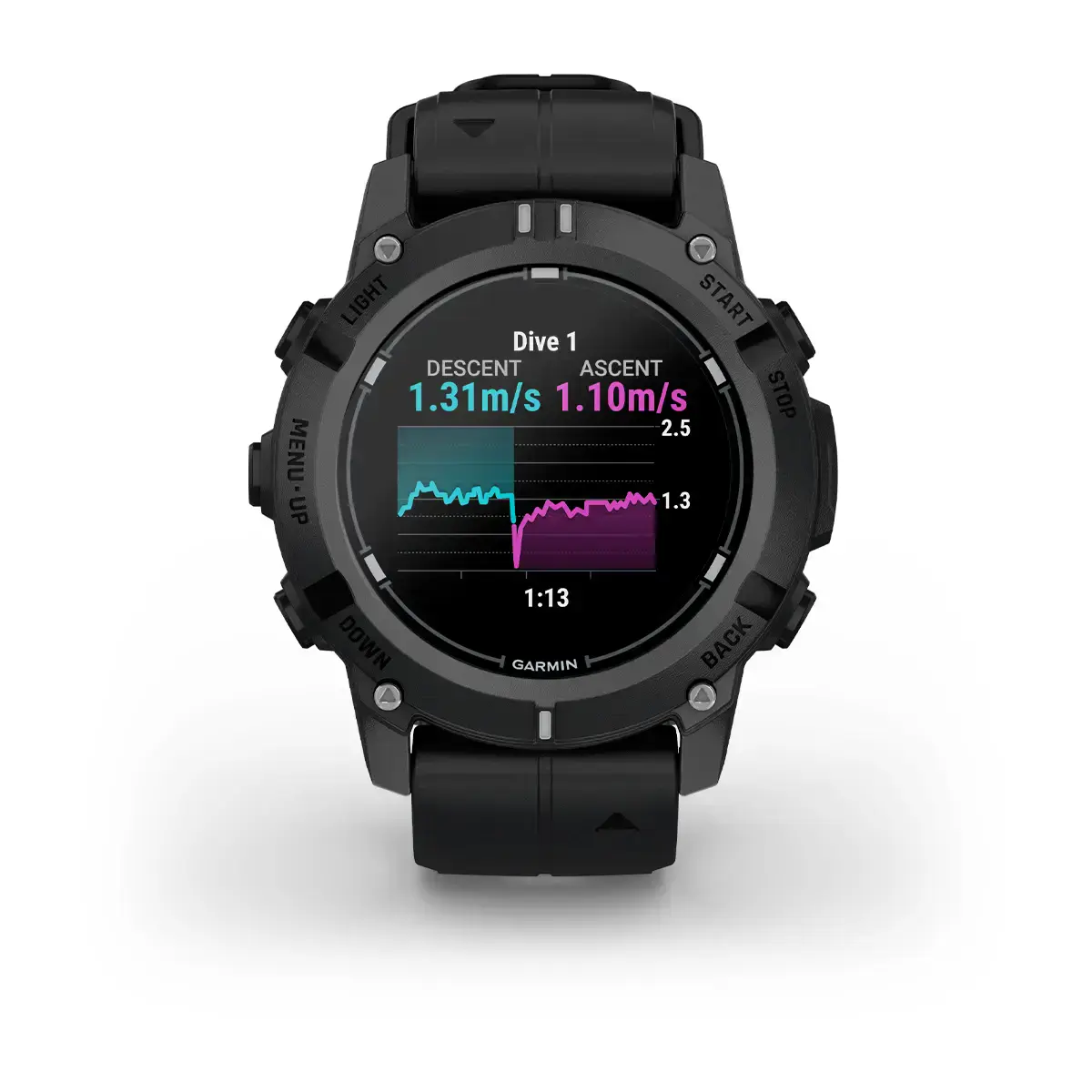 Смарт-годинник Garmin Descent G2 Black with Black Band (010-02986-00)