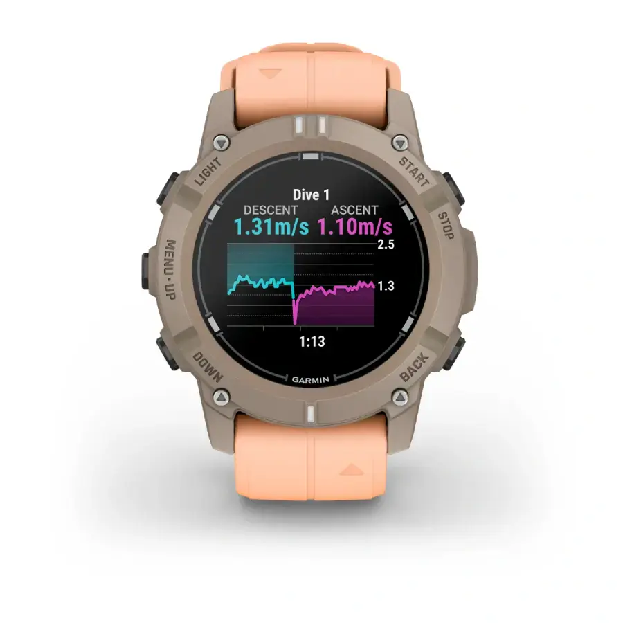Смарт-годинник Garmin Descent G2 Paloma with Shell Pink Band (010-02986-01)