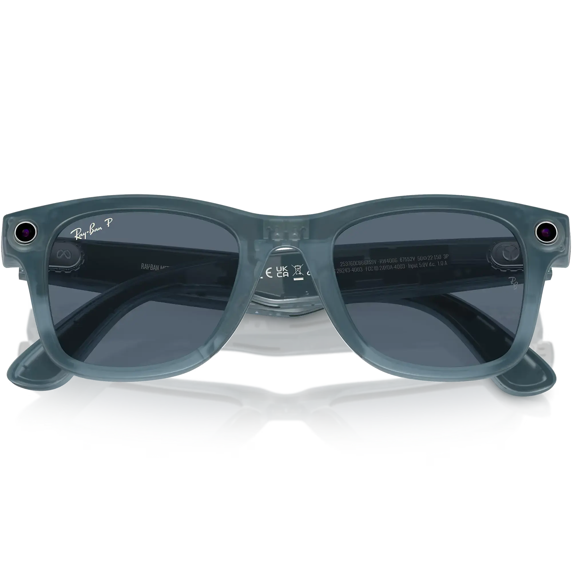 Смарт-окуляри Ray-Ban | Meta Wayfarer Standard - Matte Jeans Transparent / Dusty Blue (RW4006 67552V 50-22)