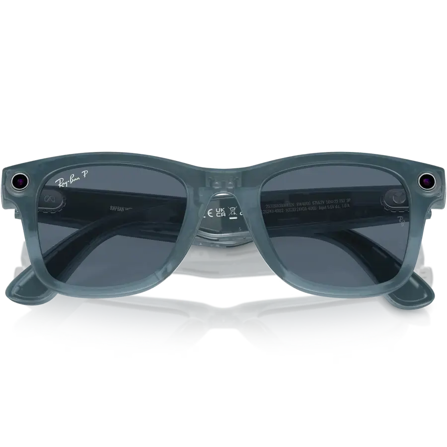 Смарт-очки Ray-Ban | Meta Wayfarer Standard - Matte Jeans Transparent / Dusty Blue (RW4006 67552V 50-22)