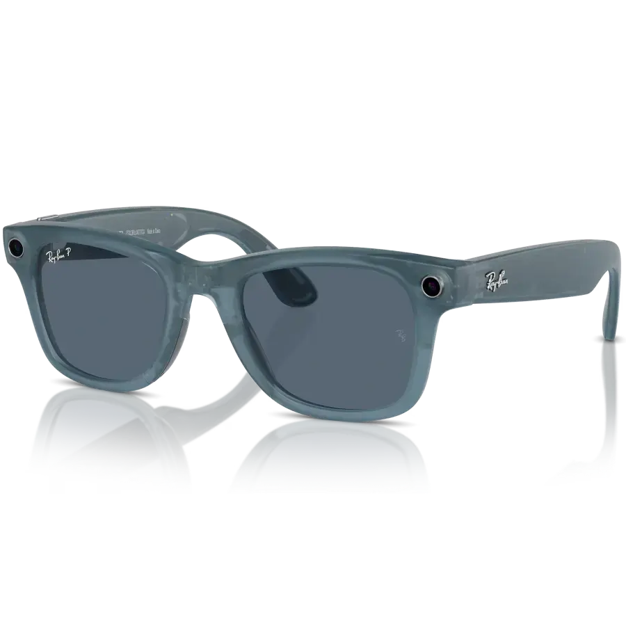 Смарт-очки Ray-Ban | Meta Wayfarer Standard - Matte Jeans Transparent / Dusty Blue (RW4006 67552V 50-22)