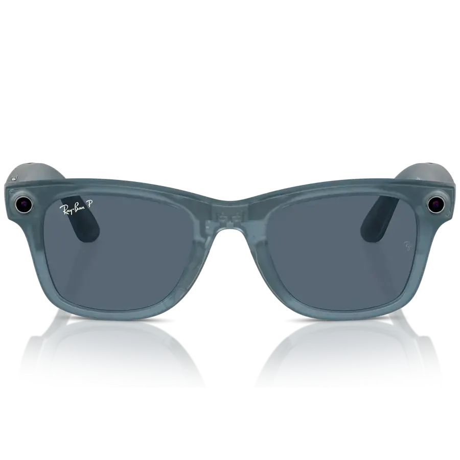 Смарт-окуляри Ray-Ban | Meta Wayfarer Large - Matte Jeans Transparent / Dusty Blue (RW4008 67552V 53-22)