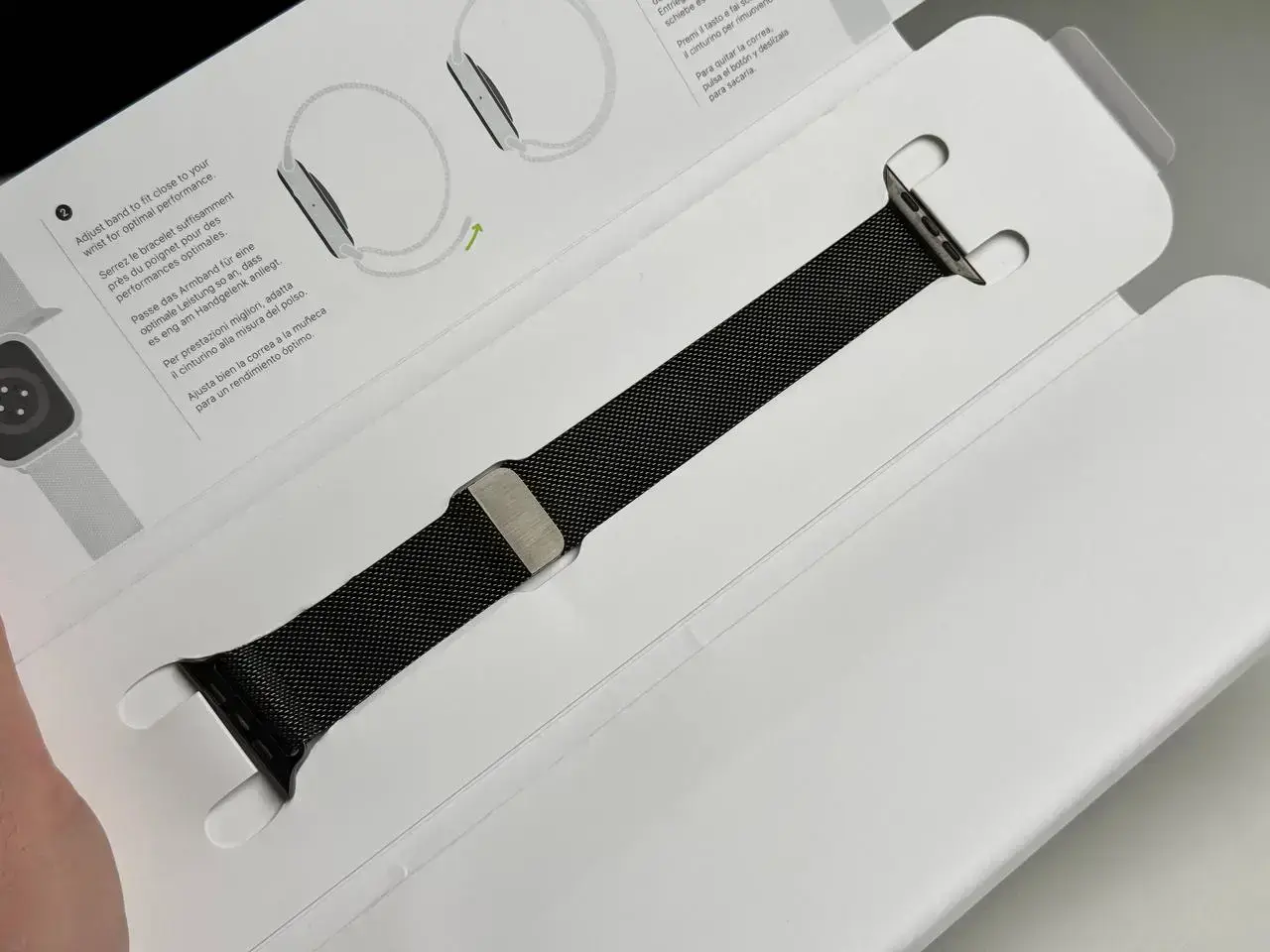 ВИТРИННЫЙ Ремешок Apple Milanese Loop Graphite (MTJQ3) для Apple Watch 44mm/45m/46mm - Состояние: хорошее | Комплектация: полный | Гарантия: 1 мес.